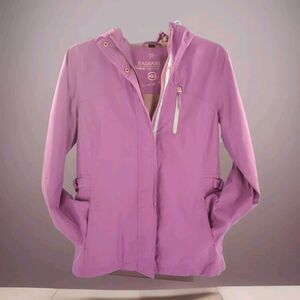 Girls Hooded Raincoat  Small Pockets Zipped Radiance Free Country Logo